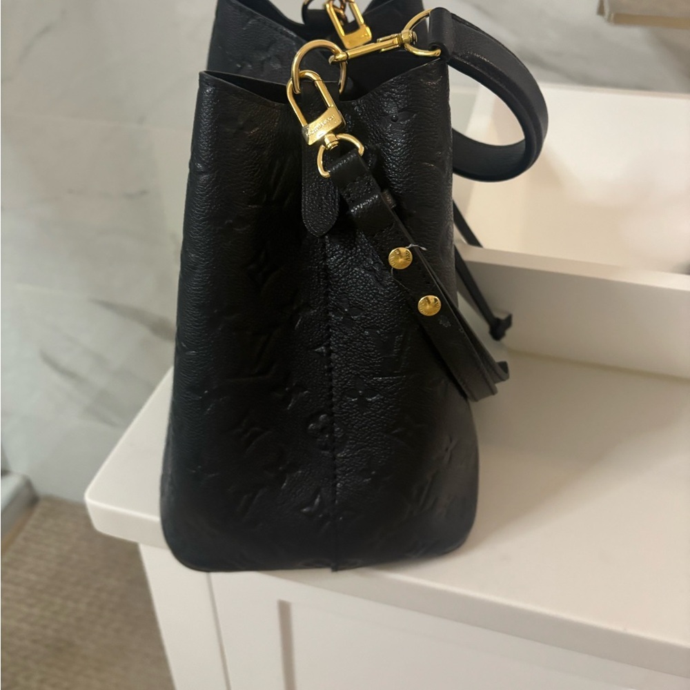 Louis Vuitton Black Embossed Shoulder Bag